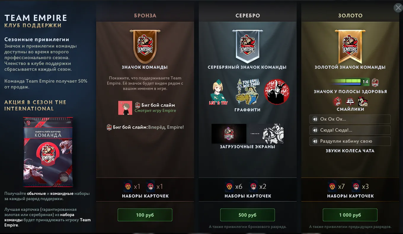 Командный бандл Team Empire