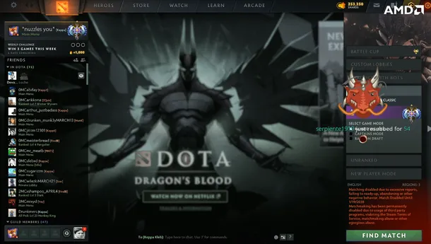 Бан на аккаунте AdmiralBulldog