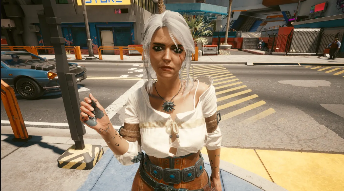 Цири из The Witcher 3 в Cyberpunk 2077