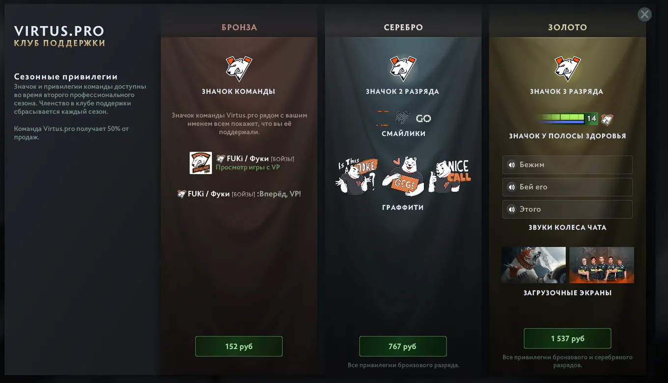 Набор Virtus.pro