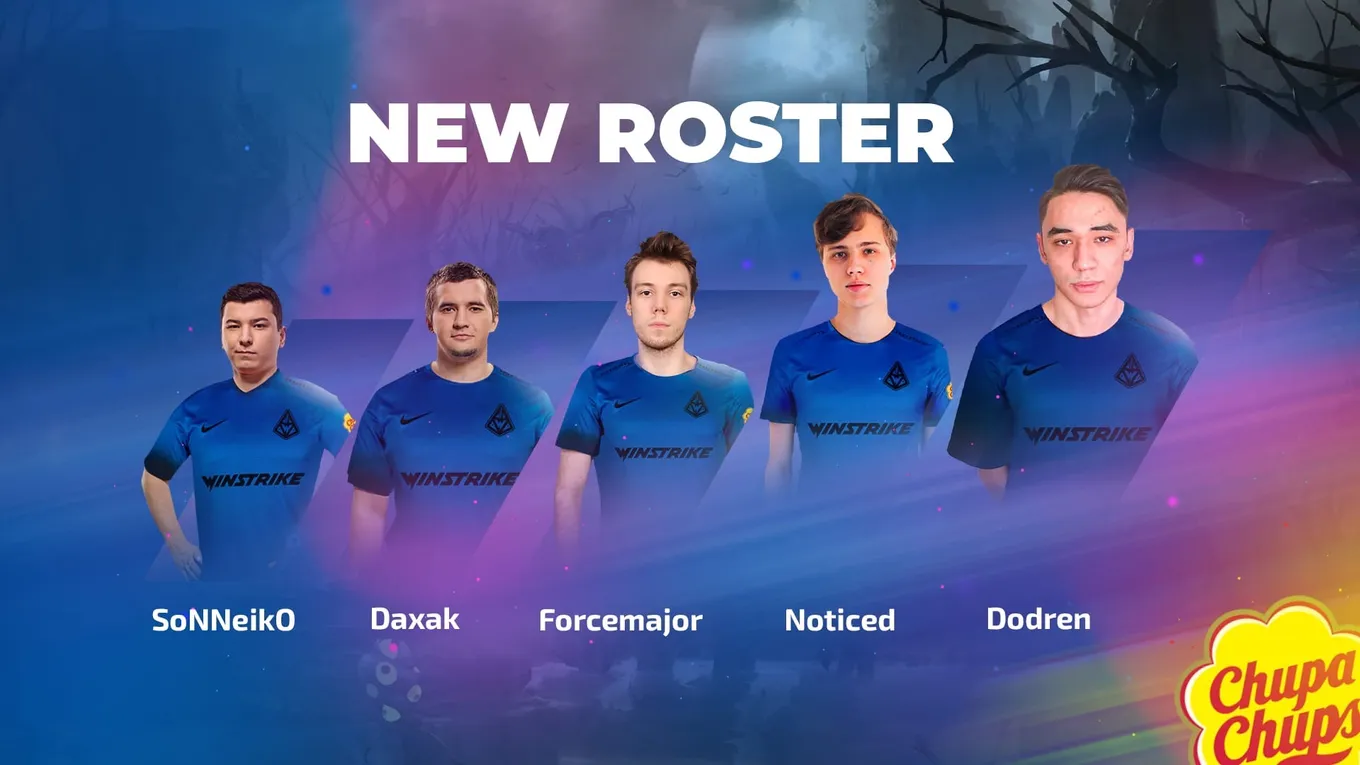 Новый состав Winstrike по Dota 2