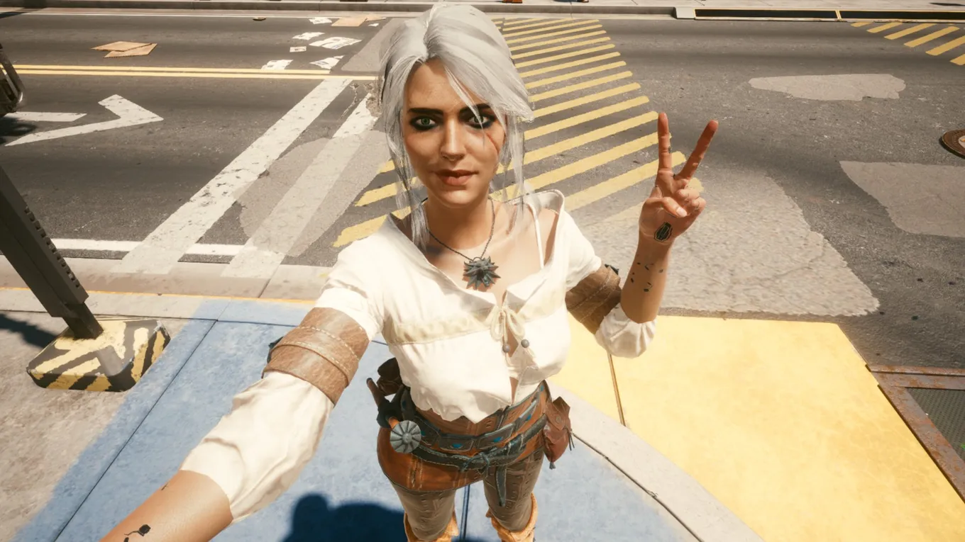 Цири из The Witcher 3 в Cyberpunk 2077
