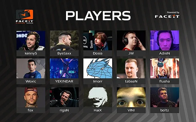 Участники FACEIT Streamer League
