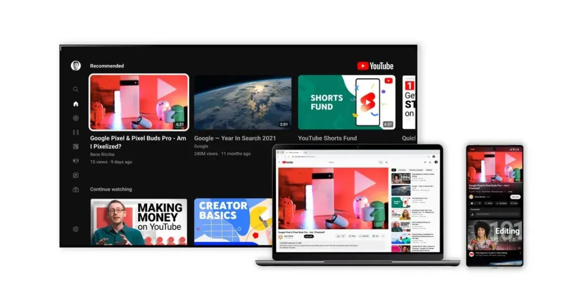 Обновление YouTube