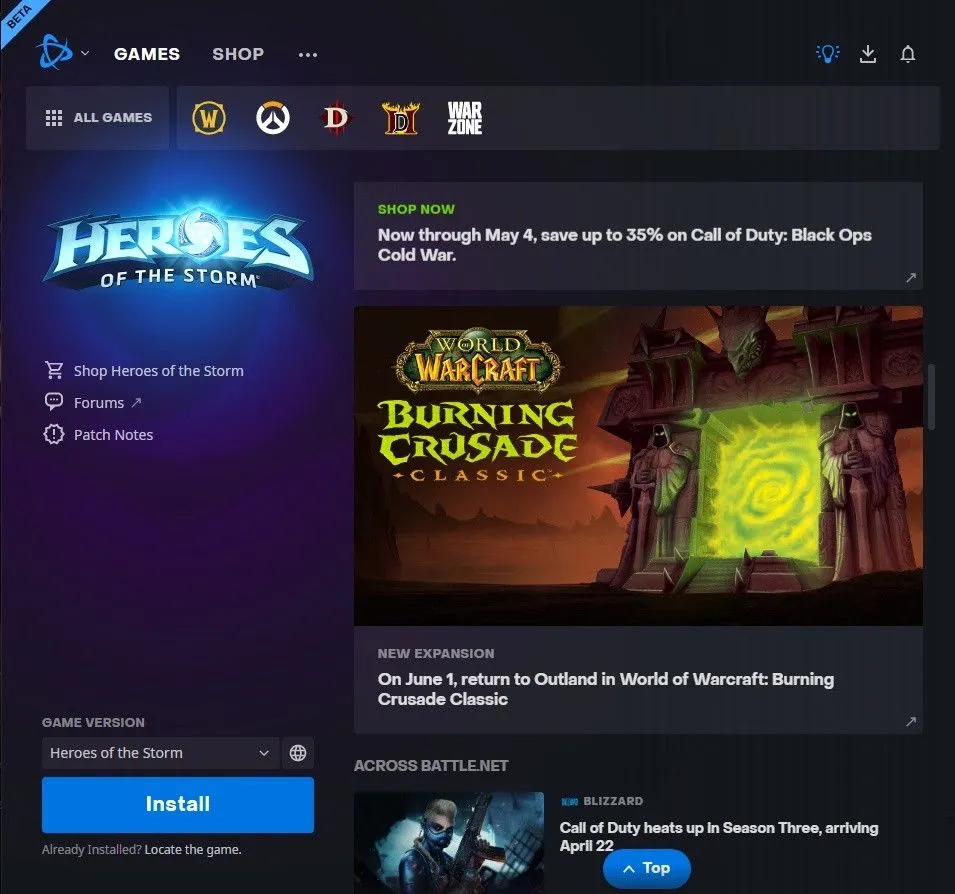 Дата релиза World of Warcraft: The Burning Crusade Classic в лаунчере Battle.net