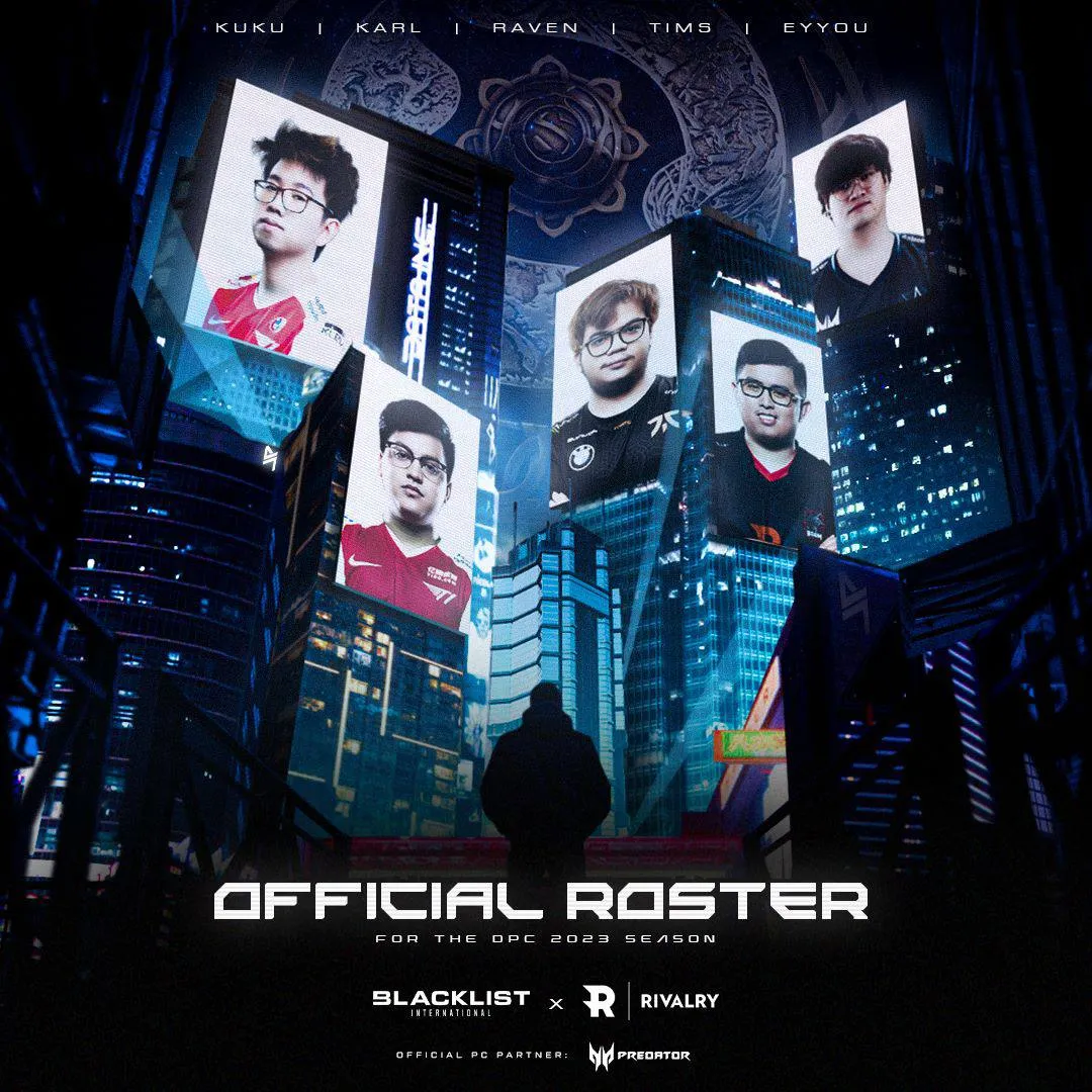 Blacklist International подписала состав по Dota 2 с Karl и Kuku для DPC 2022/23