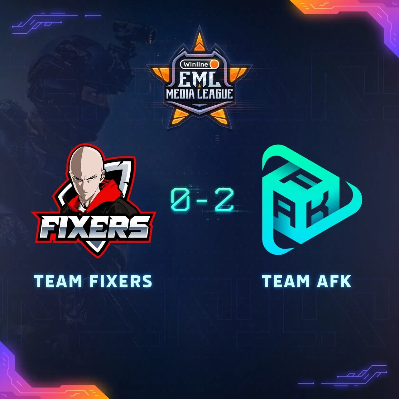 Team FIXERS всухую проиграла Team AFK на Winline Esports Media League