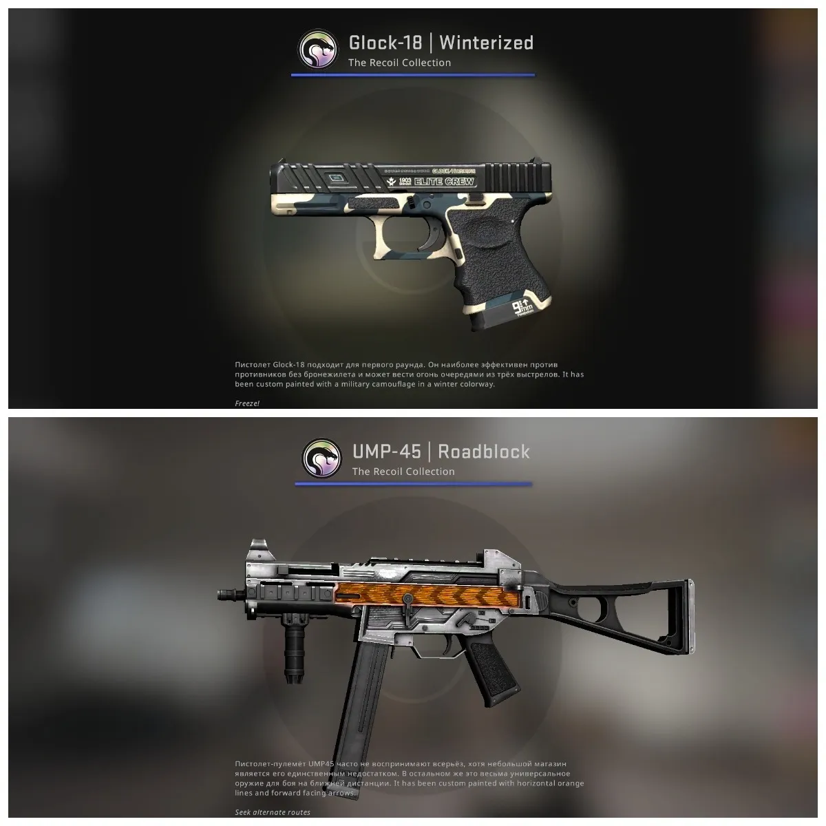 Glock 18 | Winterized и&nbsp;UMP-45 | Roadblock