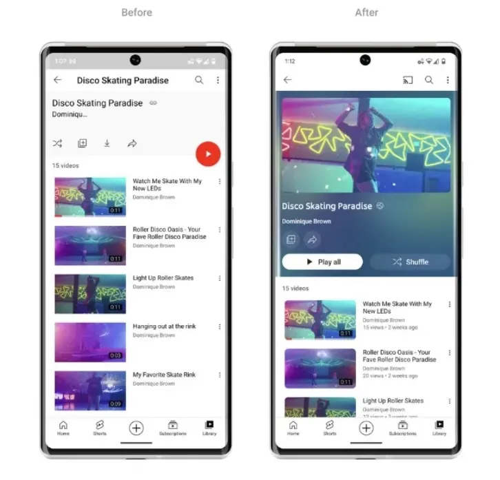 Обновление YouTube