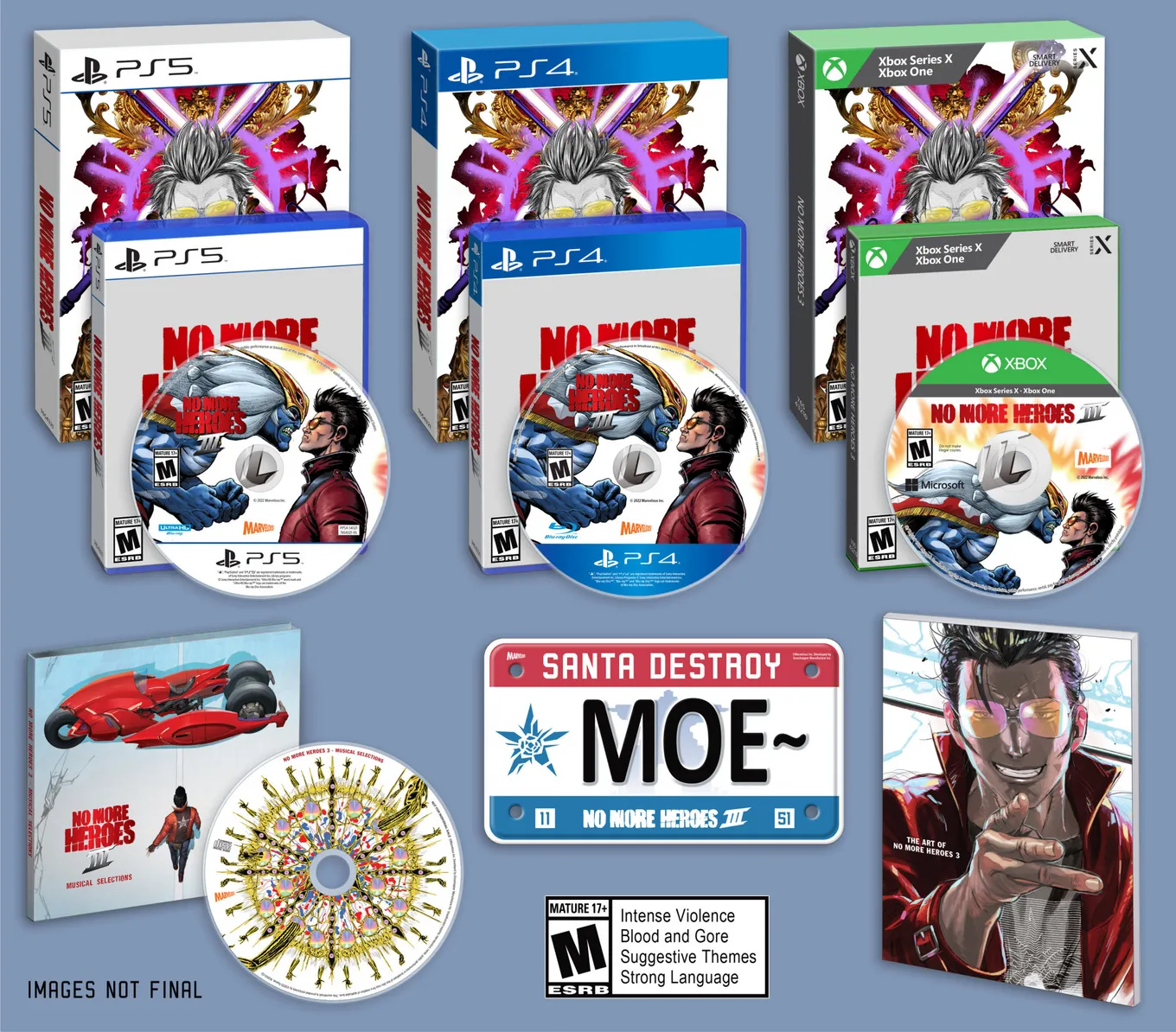 Различные версии No More Heroes 3