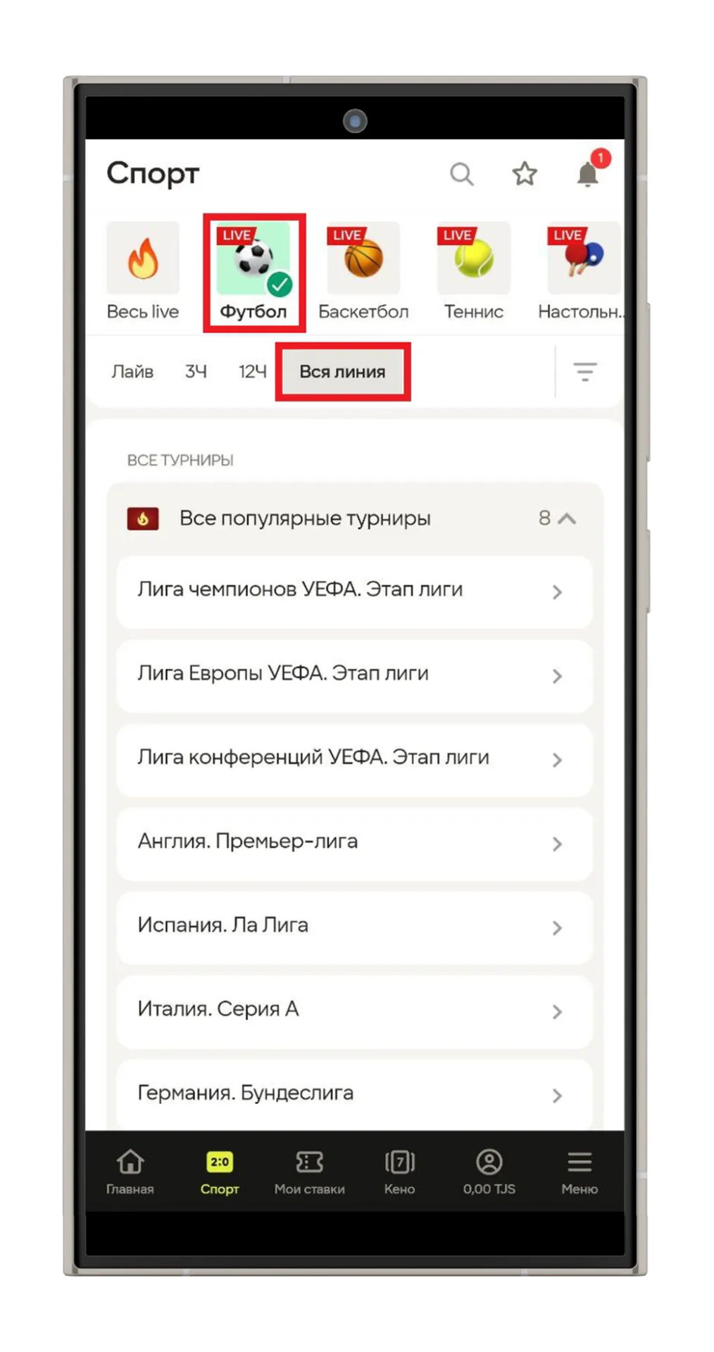 Выбор вида спорта