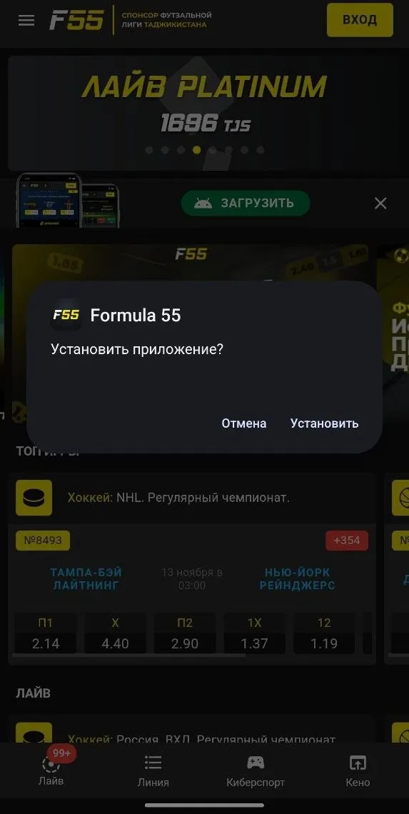 В появившемся окне нажмите «Установить»
