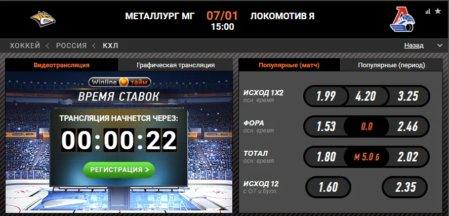 Винлайн «Металлург» – «Локомотив»