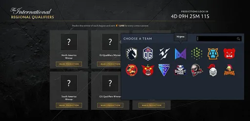 В Dota 2 открыли прогнозы на результаты квалификаций на The International 2021