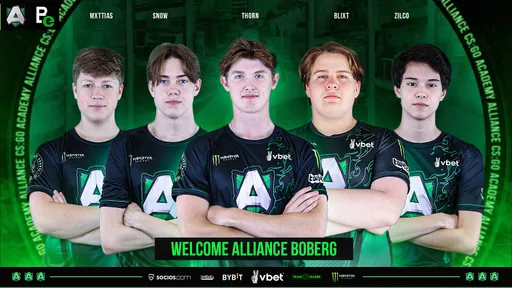 Alliance открыла филиал по CS:GO и стала партнёром Boberg Esports