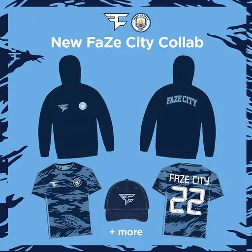 ФК «Манчестер Сити» представил часть совместного мерча с FaZe Clan