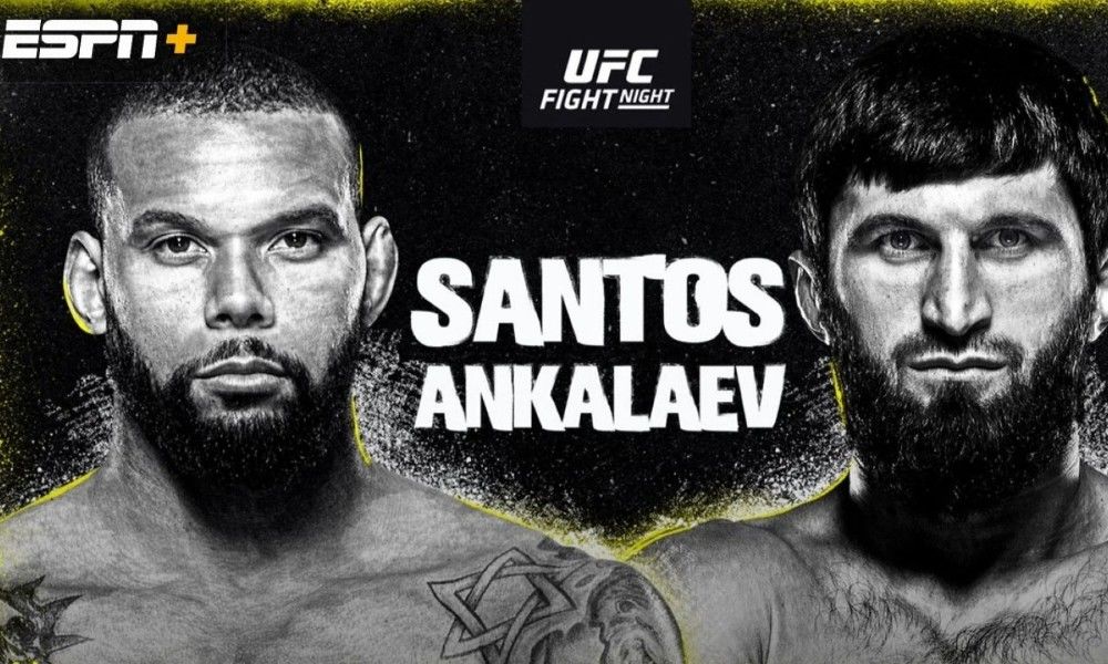 Смотреть UFC 13 марта: во сколько бой Магомед Анкалаев — Тиаго Сантос, кард турнира, бесплатная трансляция