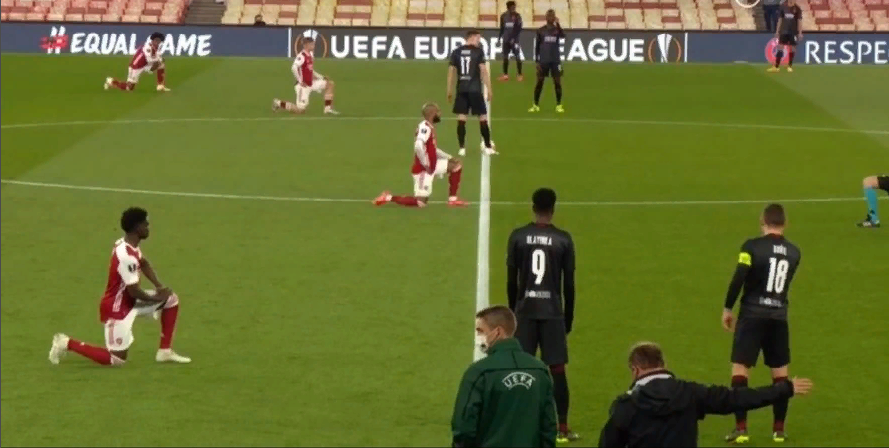 Игроки «Славии» отказались вставать на колено перед матчем ЛЕ с «Арсеналом»