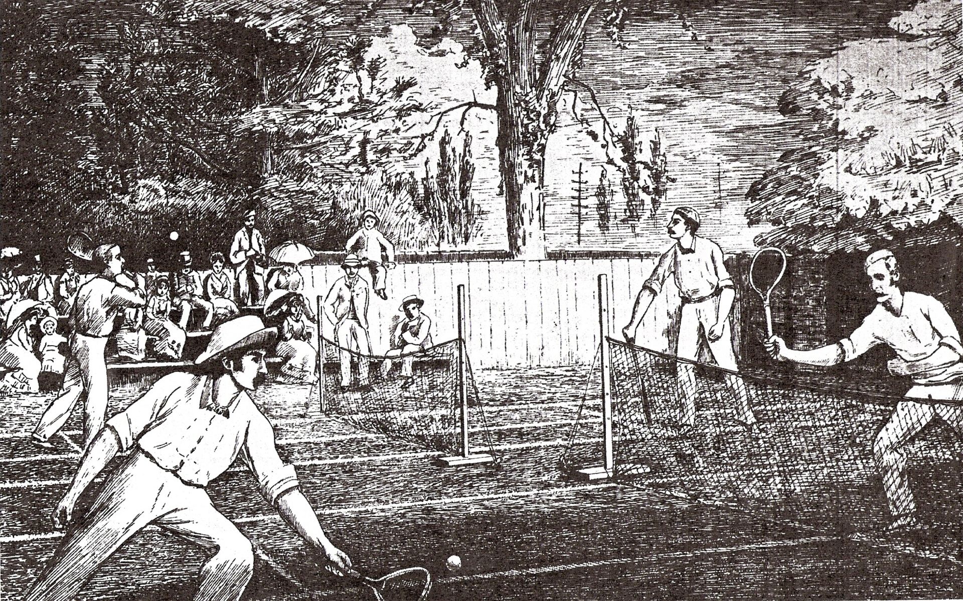 первые игры в большой теннис